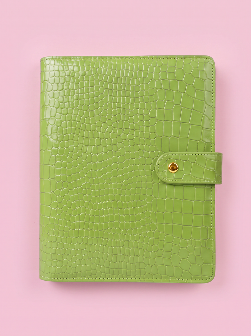 Matcha Green Croc A5 Planner