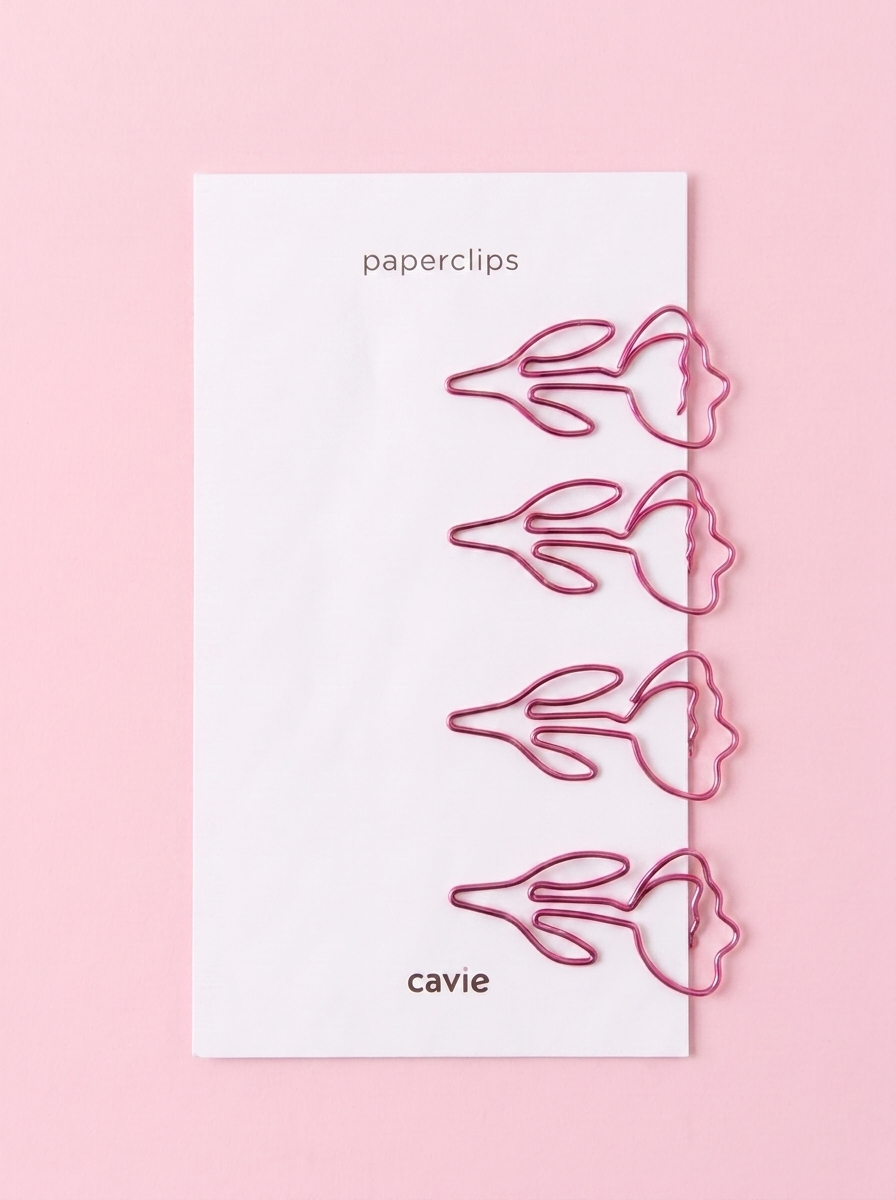 Cavie tulip flower paperclips shown on an A5 planner page