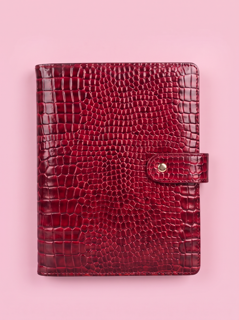 Scarlet Red Croc A5 Planner