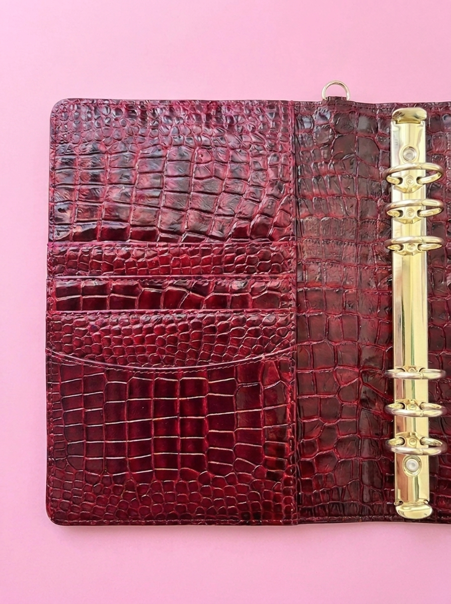 Scarlet Red Croc A5 Planner