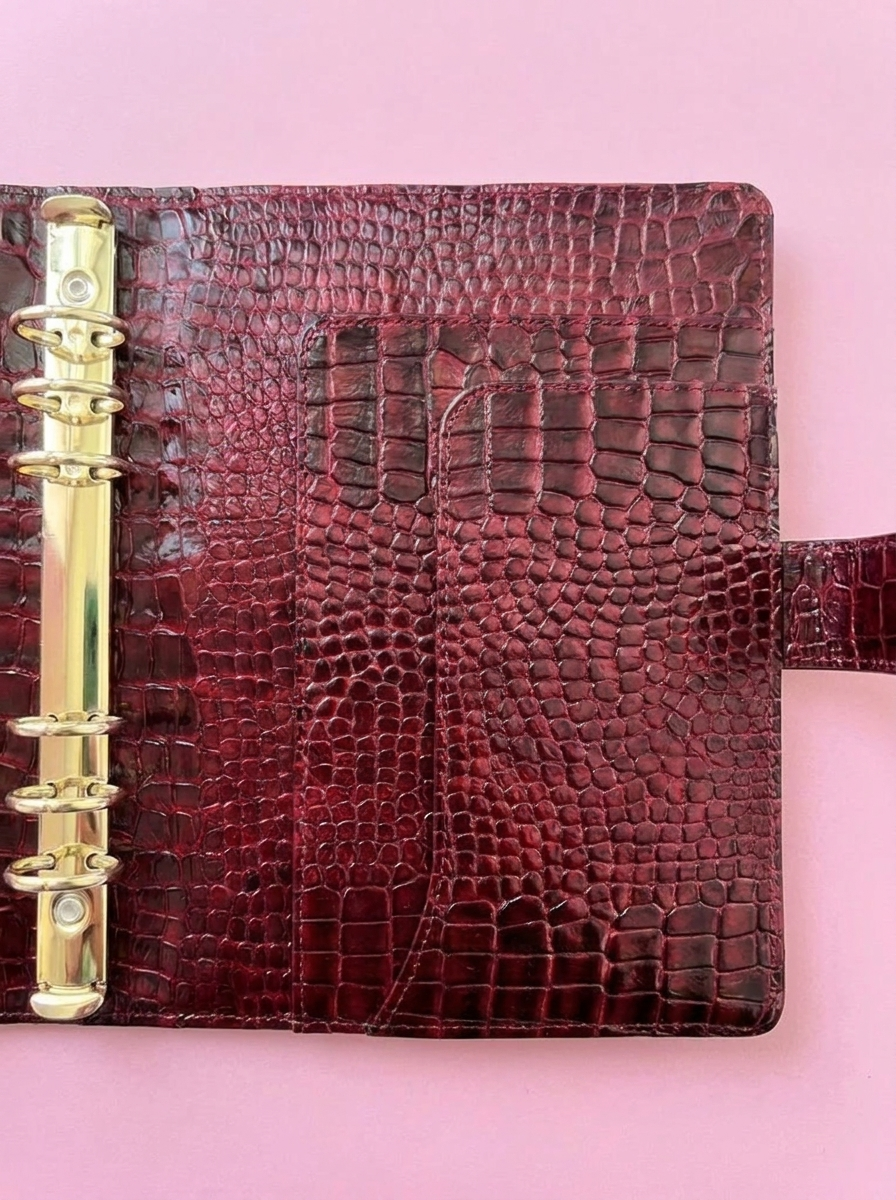 Scarlet Red Croc A5 Planner